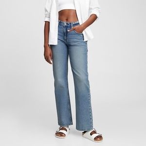 GAP Mid Rise '90s Loose Jeans with Washwell in Organic Cotton, Size 30R / 10
